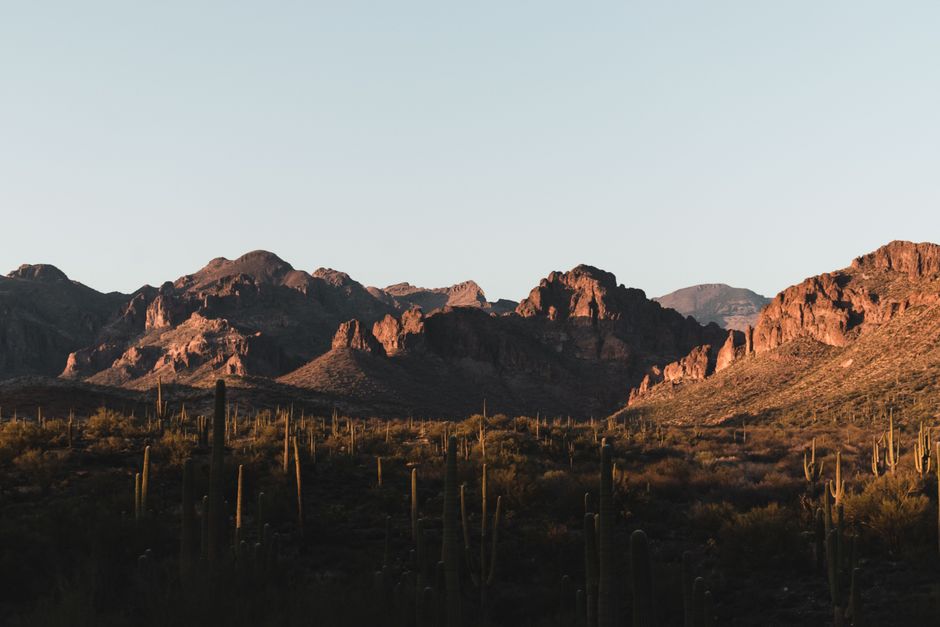 Rocky foothill terrain like the Rincon Mountains above Vail, Arizona